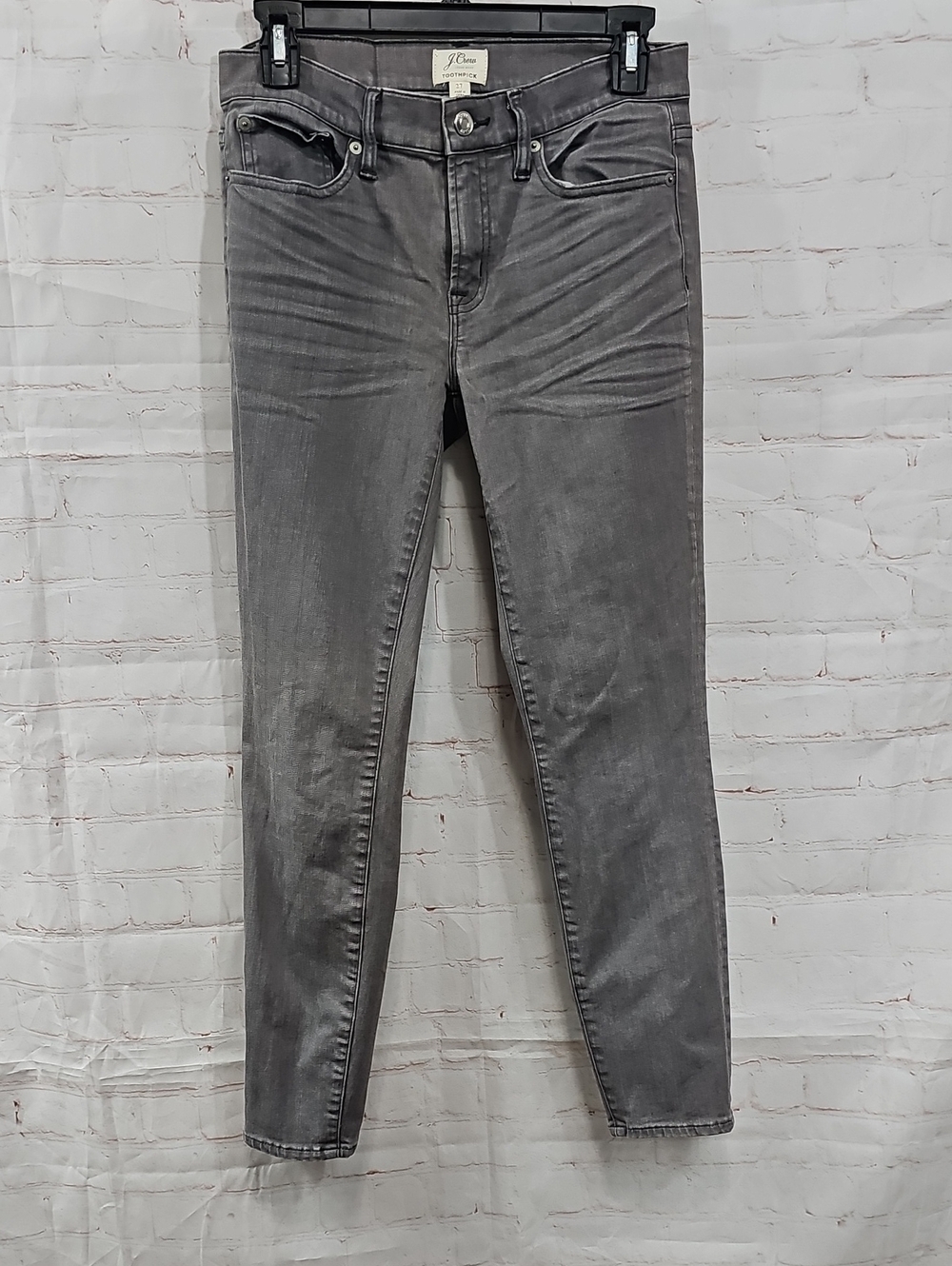 J. Crew Women's Gray Skinny Jeans - Washed Charcoal
